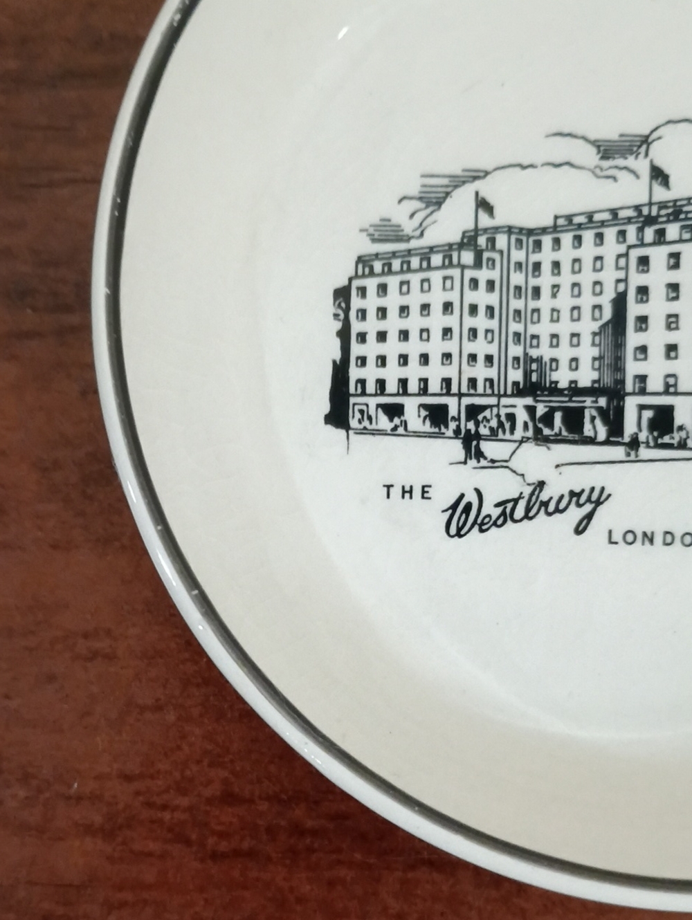 The Westbury Hotel, London, Trinket Dish - Vintage 60s - Picture 6 of 8